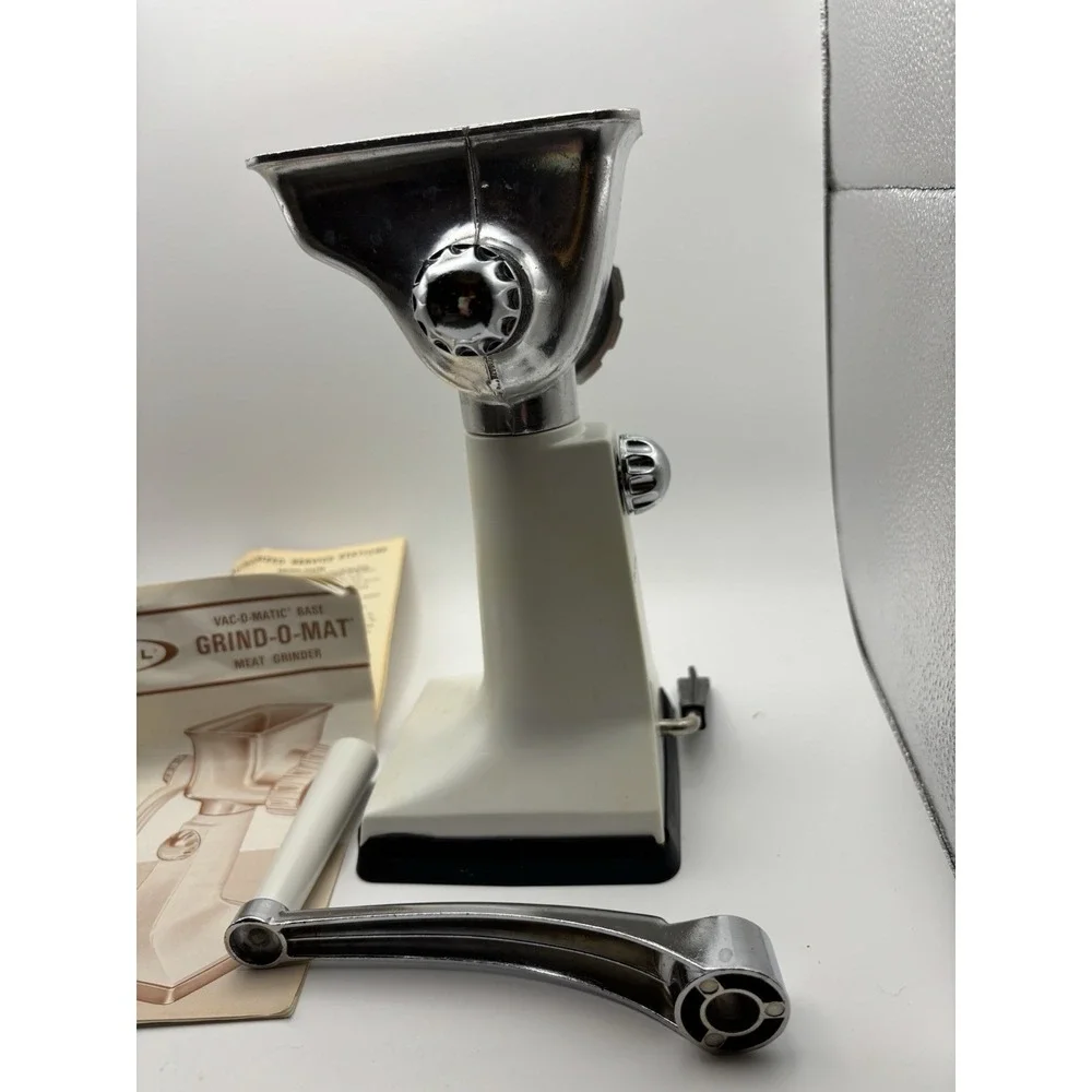 Rival Grind-o-Mat 303 VTG Meat‎ Grinder Food Chopper Grind-O-Matic White In Box